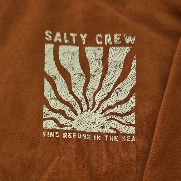 Womens Salty Crew Brown Sweatshirt Classic Pullover Hoodie - Picture 2 of 5